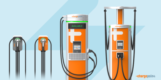 ChargePoint stations with NACS connectors