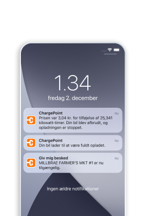 Screen ChargePoint app notifications