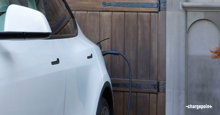 Charging Tesla car via NACS connector using ChargePoint Home Flex