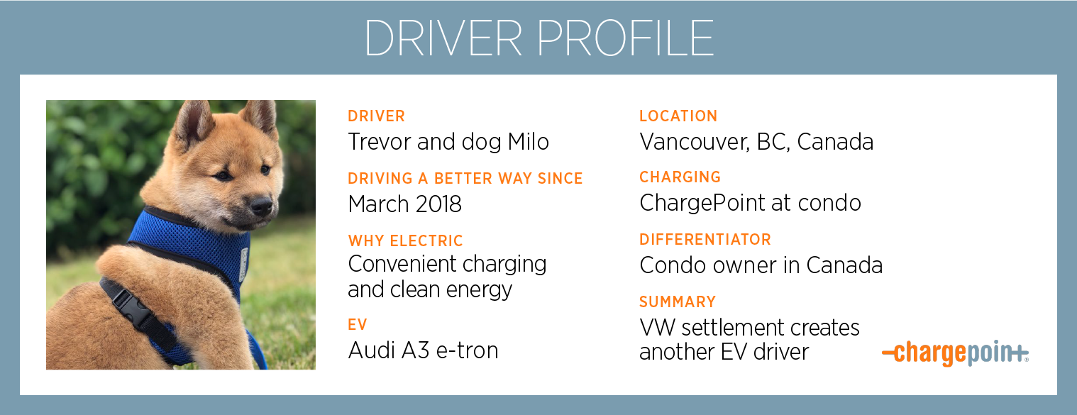 Audi e-tron driver in Canada