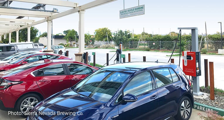 EVs Charging at Sierra Nevada Brewing Co.