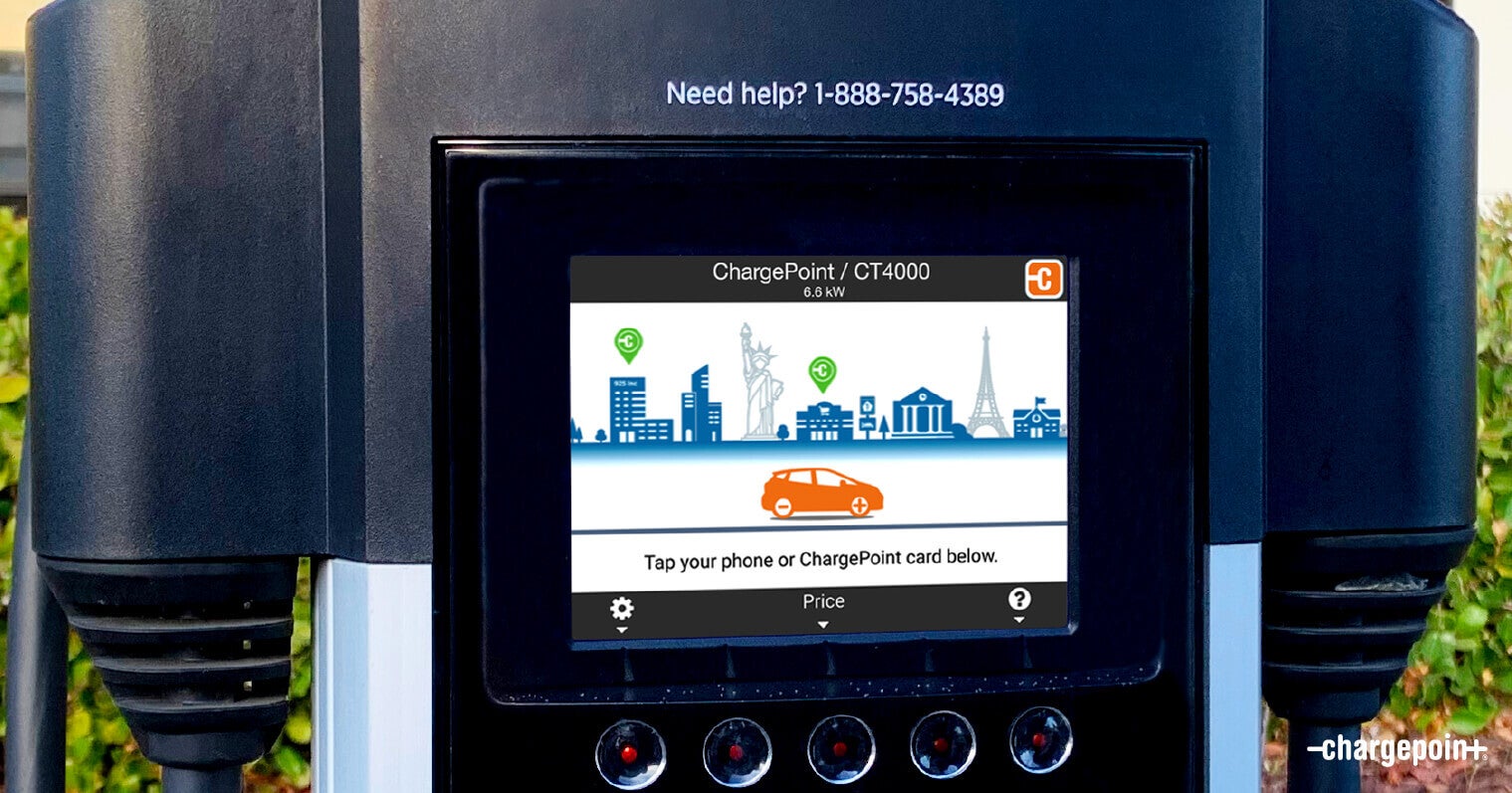 ChargePoint touchscreen