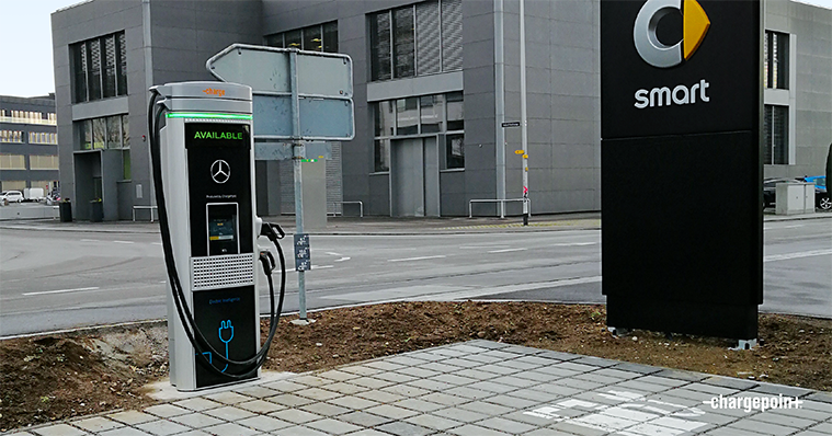 ChargePoint station at Smart car dealership