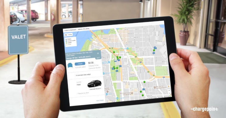 ChargePoint EV charger valet feature