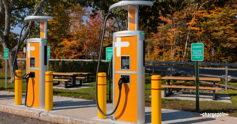 ChargePoint battery storage for fast charging