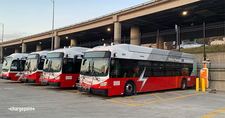 Ebuses charging with ChargePoint solutions