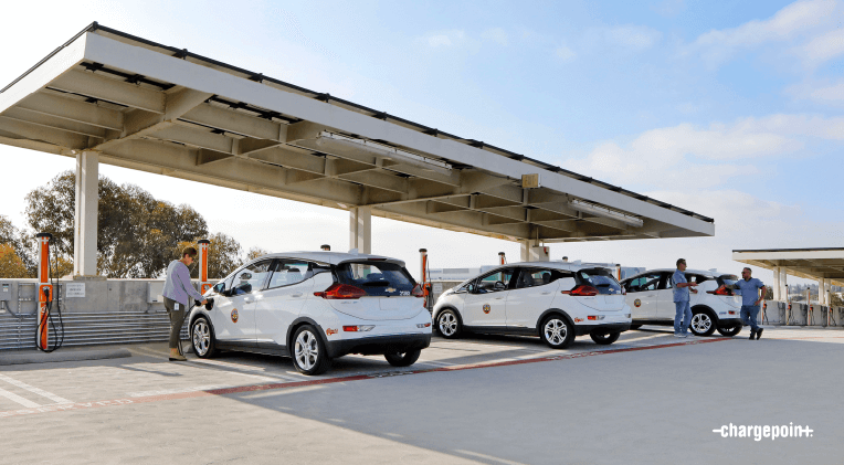 Employee EV charging at the County of San Diego