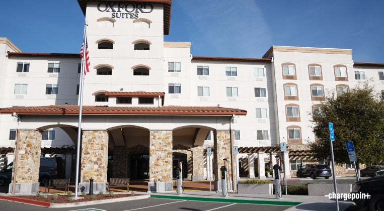 EV charging at Oxford Suites Sonoma County