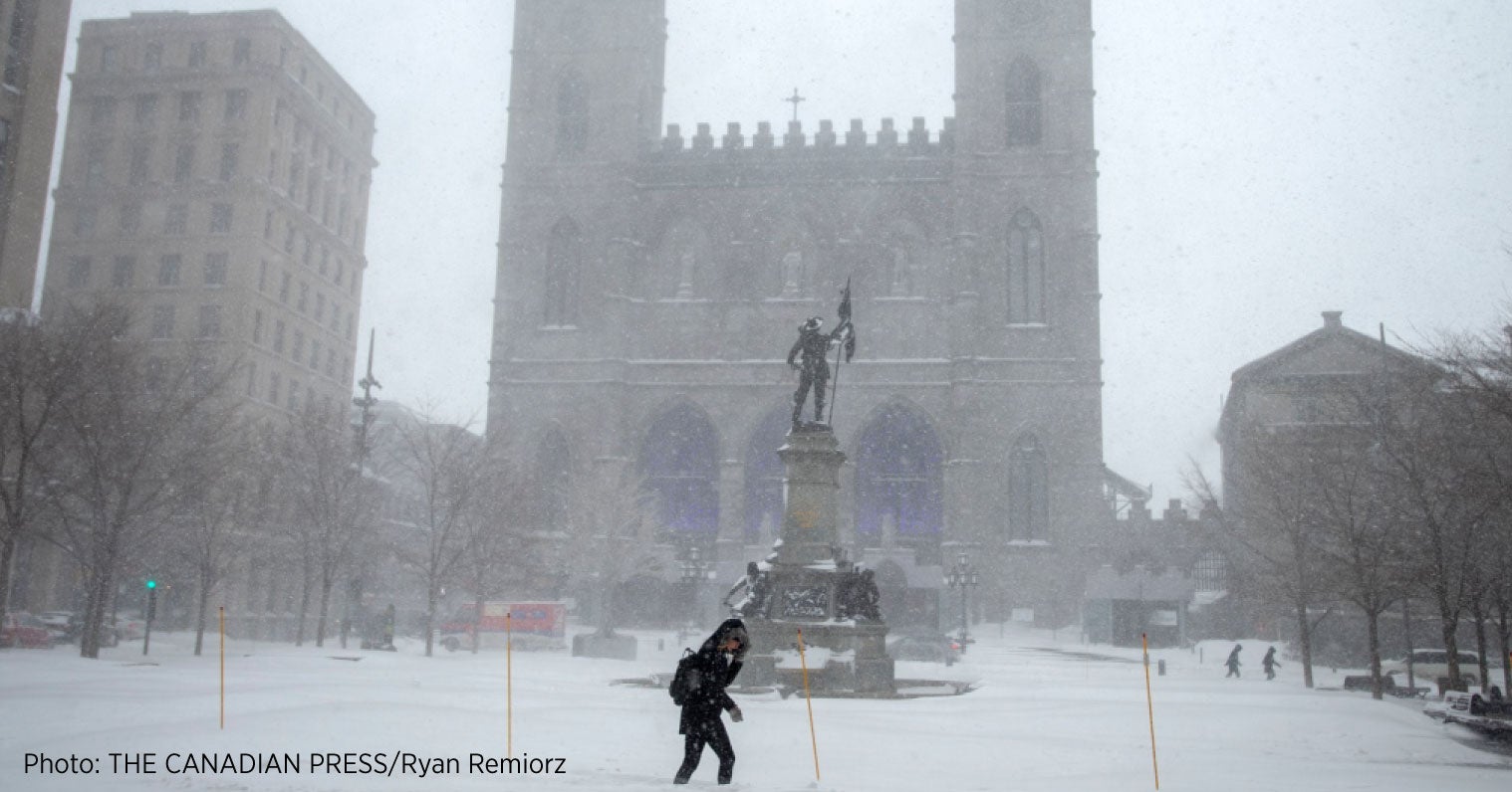 snow in Quebec