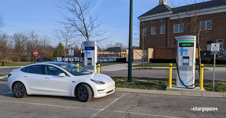 An electric vehicle using public charging