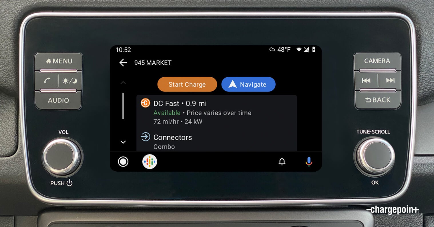 ChargePoint on Android Auto