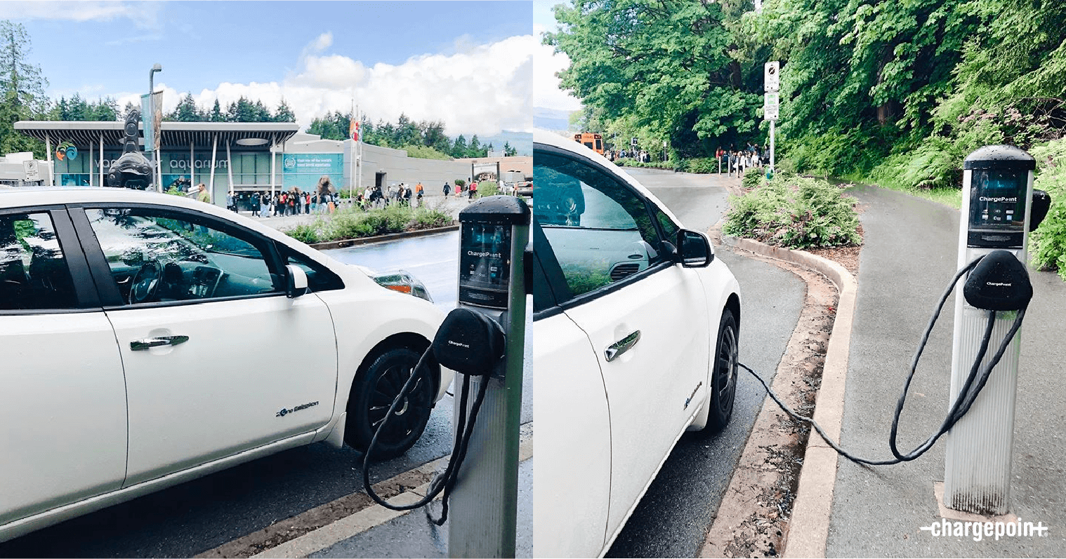 Nissan LEAF Plugged in on ChargePoint