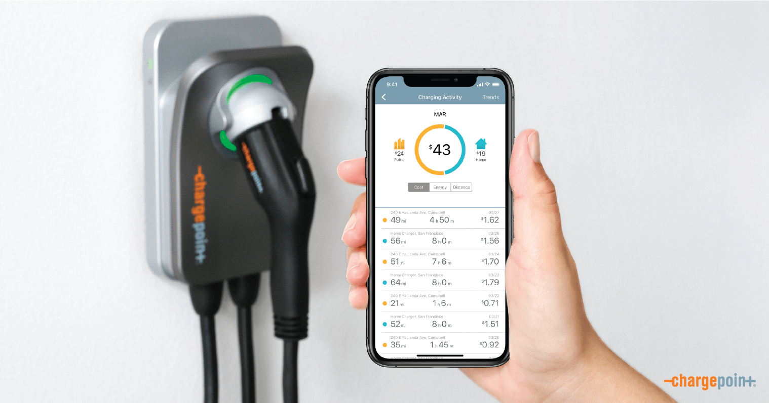 Manage home charging with an app