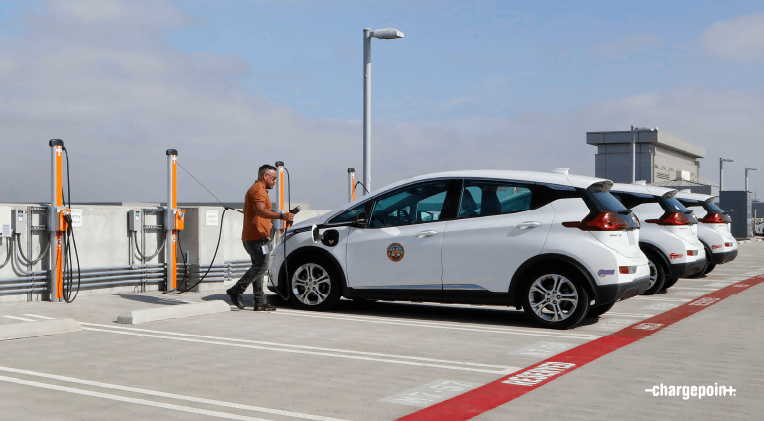 Fleet charging at the San Diego County Operations Center