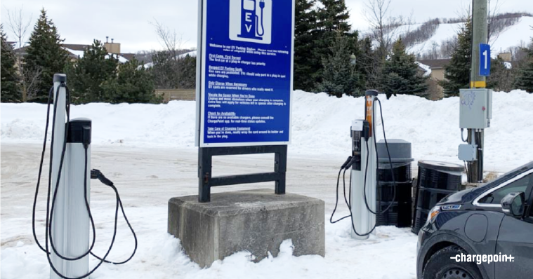 Ontario EV charging at Blue Mountain