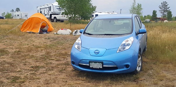 Camping with a Nissan LEAF