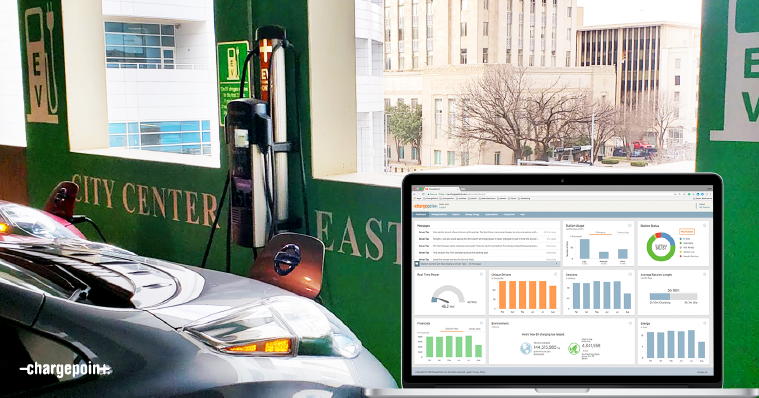 ChargePoint dashboard in Robinson Park facility