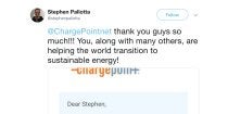 Thank You ChargePoint Tweet