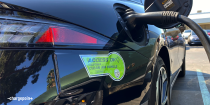 HOV sticker on a car