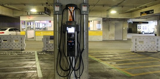 ChargePoint solution in Northwestern University parking garage