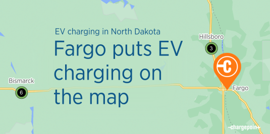 EV charging in Fargo, North Dakota banner