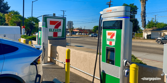 ChargePoint DC fast solution at 7-11 convenience store