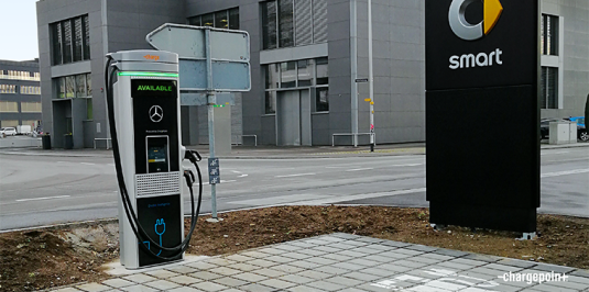 ChargePoint station at Smart car dealership
