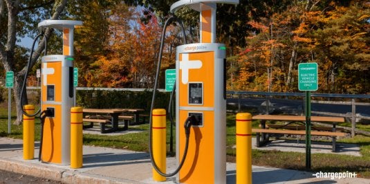 ChargePoint battery storage for fast charging