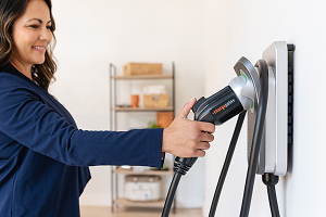 Person using ChargePoint Flex