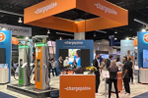 ChargePoint booth on a trade show