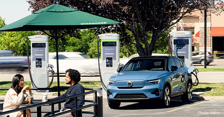 Fast charge your EV at Starbucks