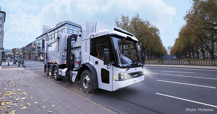 Electric waste trucks help reduce vehicle emissions