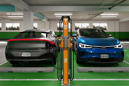 Cars charging on ChargePoint CPF50