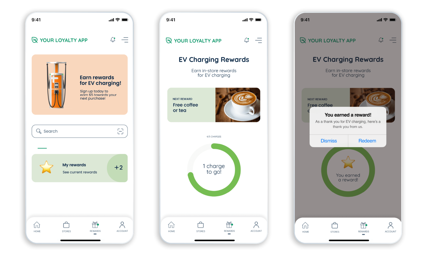 Loyalty app with ChargePoint rewards