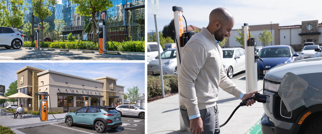 ChargePoint stations collage 