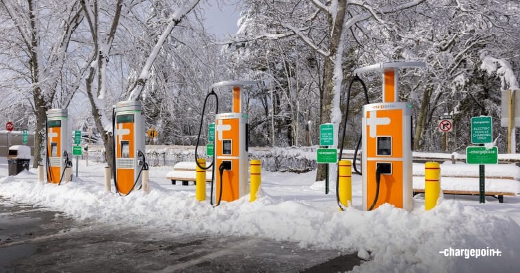 ChargePoint Express Plus in snow