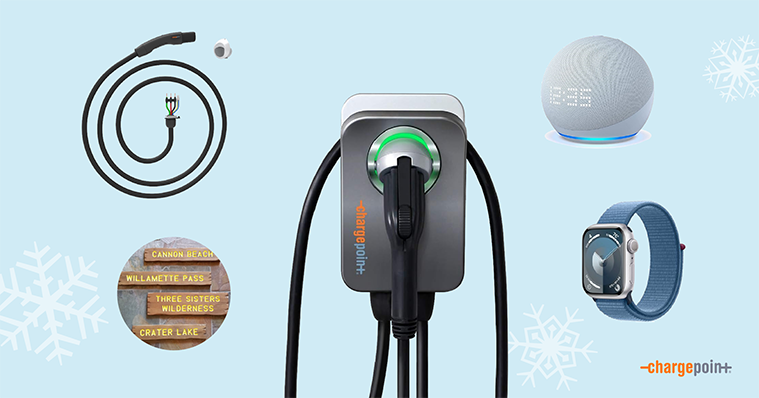 EV home charging accessories collage