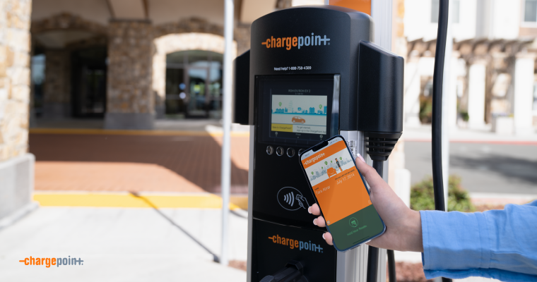 ChargePoint app with Tap to Charge feature