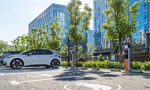 CP6000 AC Charger Installed in Business Parking
