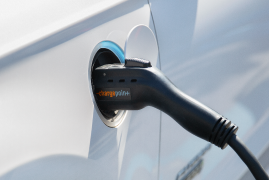 ChargePoint J1772 connector plugged