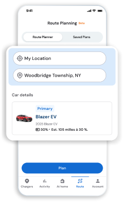ChargePoint app screen