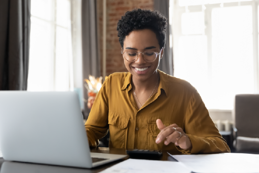 Person working on a computer