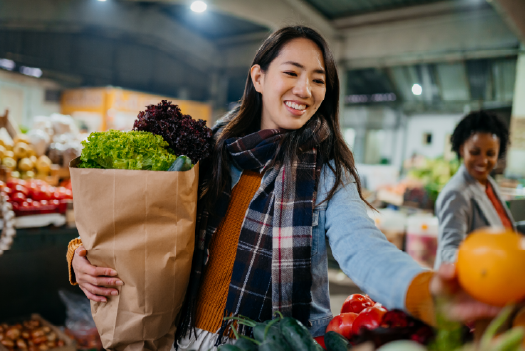 People in grocery store