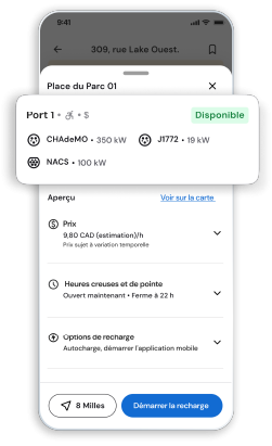 ChargePoint app screen