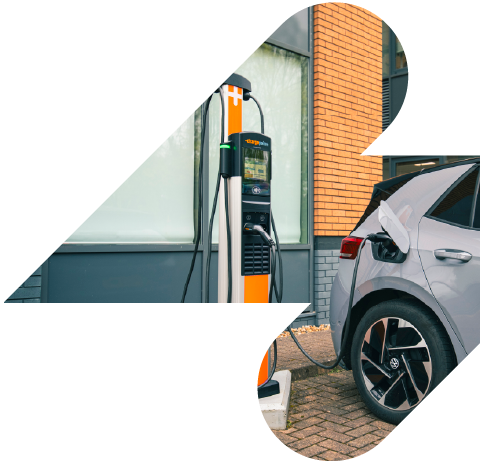 ChargePoint CT4000 in a lightning bolt shape