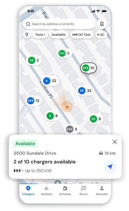 ChargePoint app screen