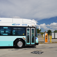A EV bus charging using ChargePoint Station