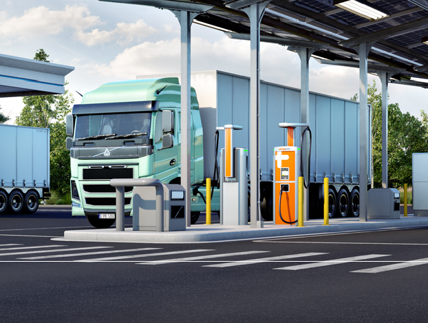 A track charing using ChargePoint Staion