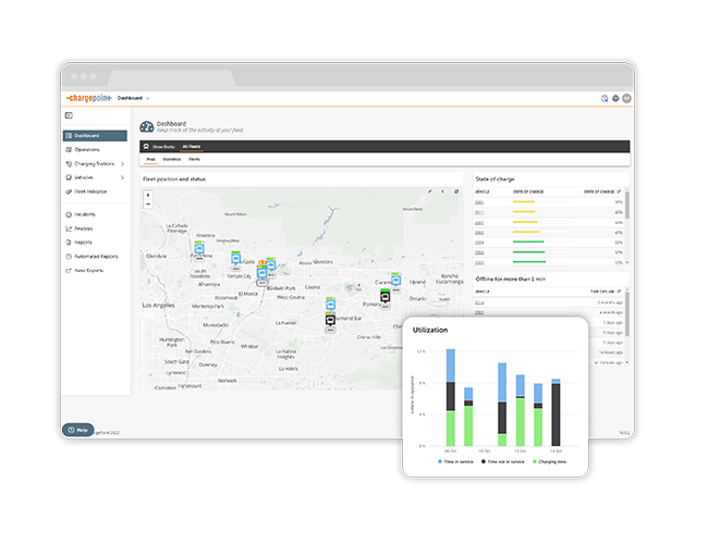 ChargePoint Fleet software screen ChargePoint Fleet software screen