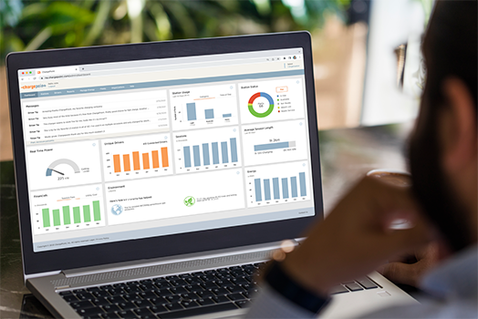 Example view of ChargePoint software